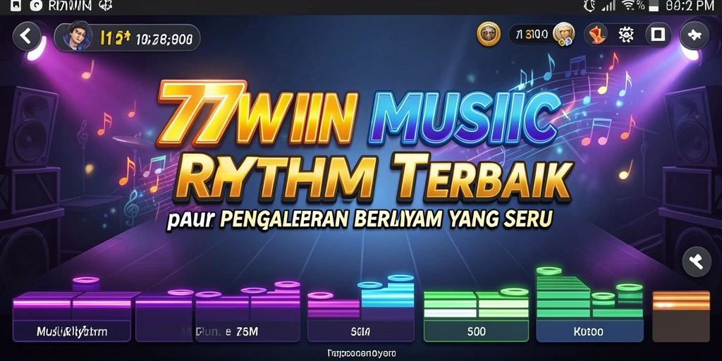 Tampilan antarmuka 77WIN saat bermain musik rhythm yang menarik.