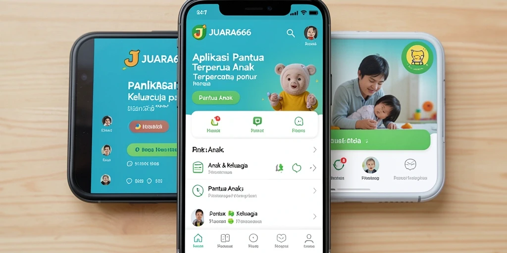 Tampilan utama JUARA666 dengan fitur Pantau Anak yang lengkap.