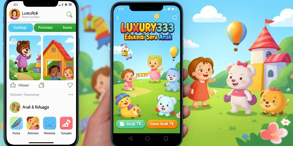 Antarmuka menarik LUXURY333 untuk pembelajaran anak.