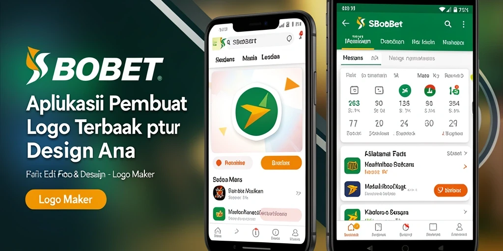 Antarmuka aplikasi SBOBET yang ramah pengguna untuk mendesain logo.